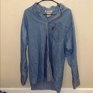 Oversized Denim Button-up